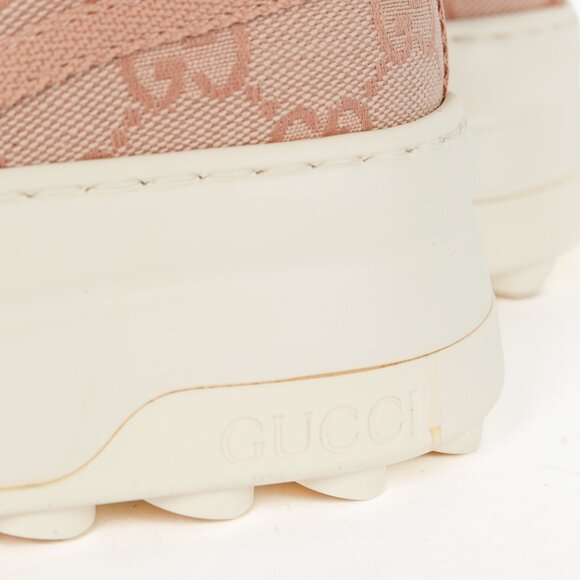 Gucci Pink New Canvas GG Monogram Platform Sneakers - Picture 9 of 11